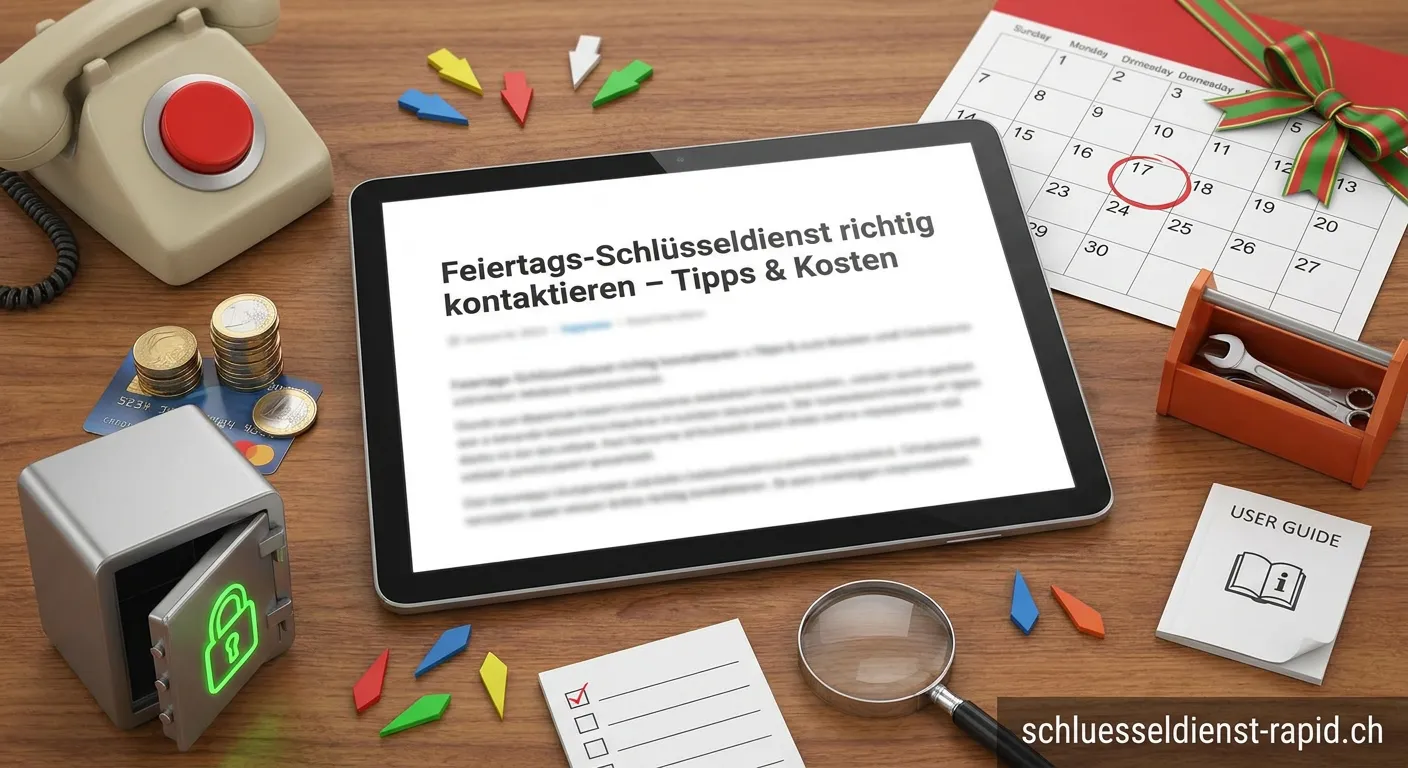 Schlüsseldienst-Handwerker bei der Arbeit an einer Haustür
