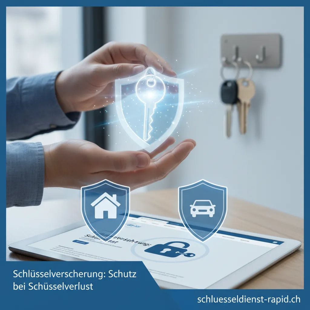 Person schließt eine Schlüsselversicherung online ab