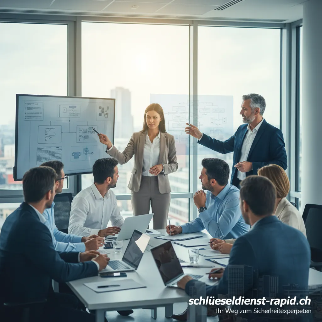 Sicherheitsberater bei der Analyse eines Sicherheitskonzepts