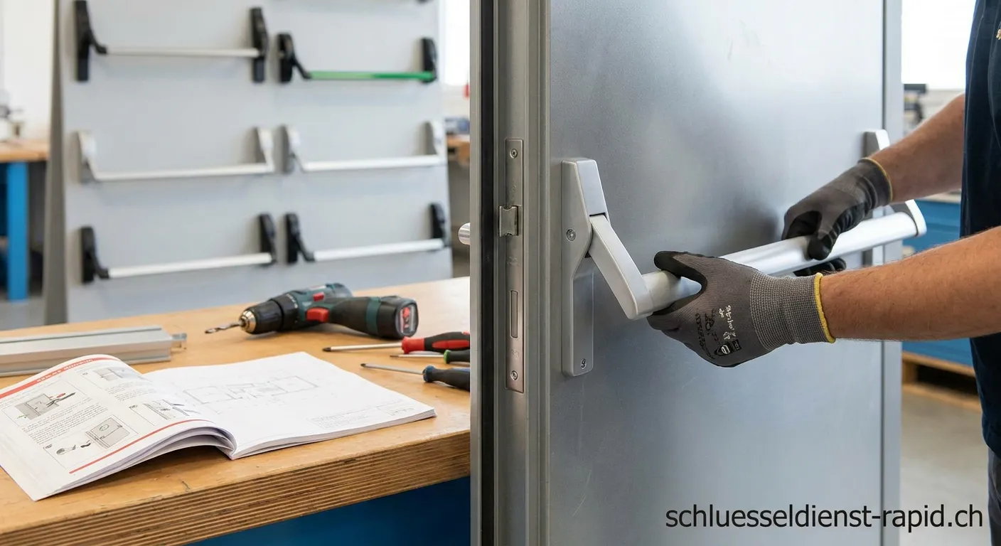 SN EN 1125 Paniktürverschluss an Notausgangstür