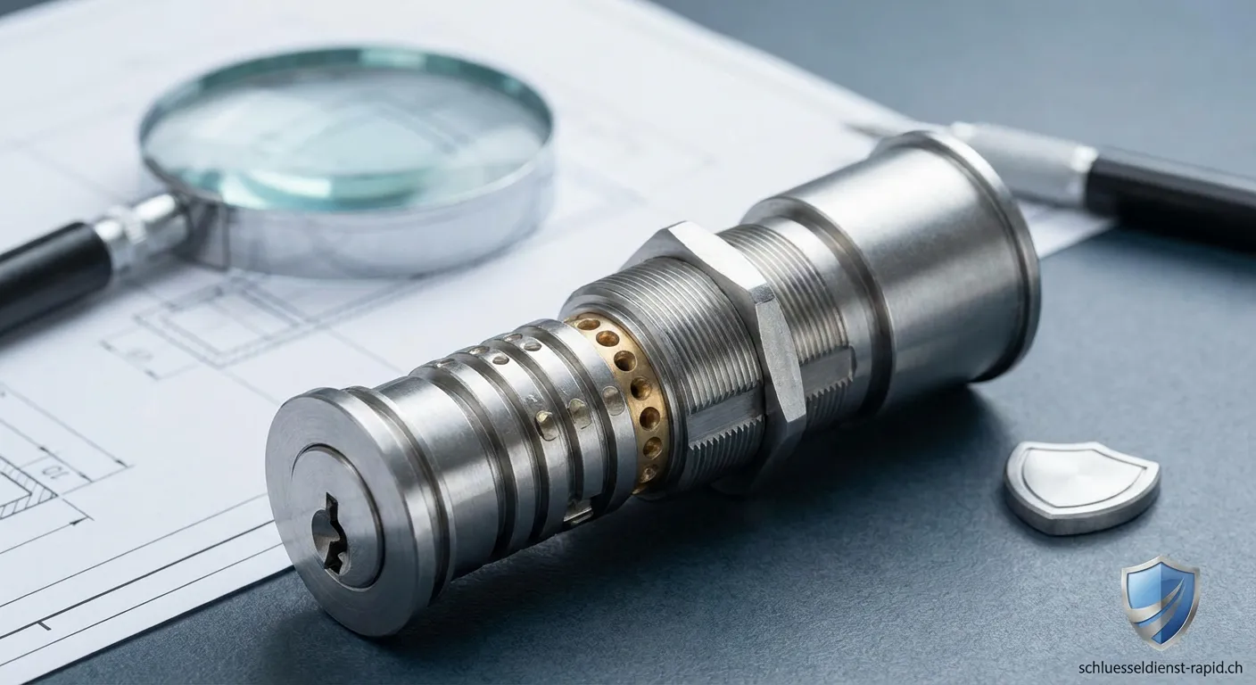 SN EN 1303 Schließzylinder Profilansicht mit technischer Zeichnung