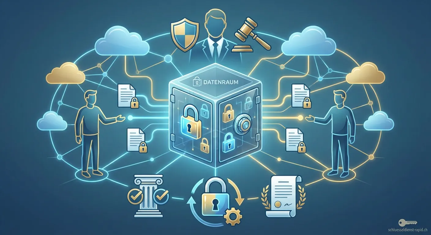 Visualisierung eines Treuhänder-Datenraums mit verschlüsselten Verbindungen
